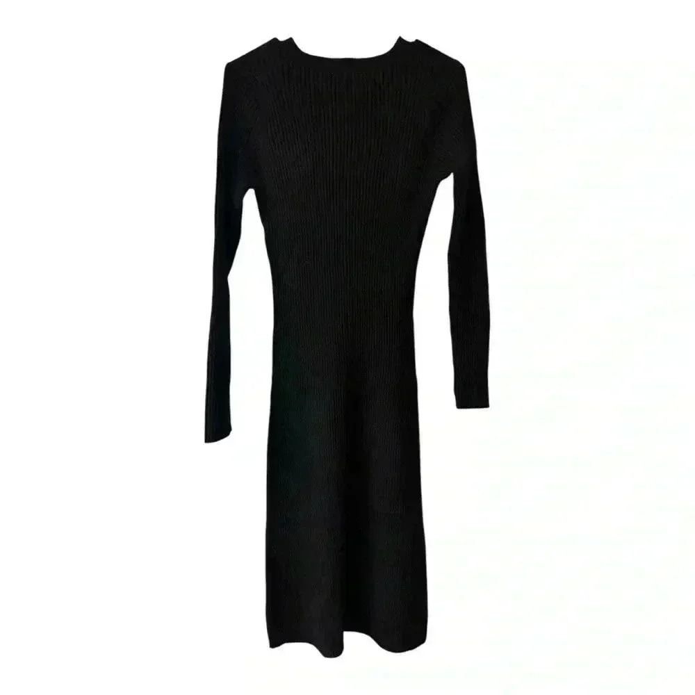 Double Zero Black Button Down Sweater Dress Trendy Small
Cozycore, cabincore - Picture 2 of 3